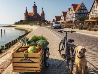 Fahrradtouren in Scharbeutz mit Lastenrad und Hund